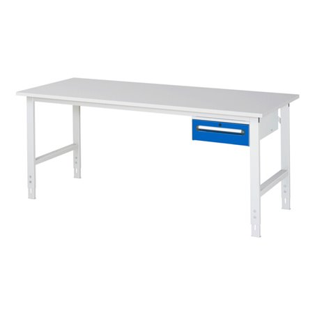 Rau Arbeitstisch Tom höhenverstellbar KM02, B2000xT800xH760-1080mm, M-Platte-22mm