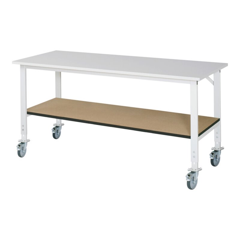 Rau Fahrbarer Arbeitstisch (HV) Tom KM-01, B2000xT800xH910-1230mm, M-Platte-22mm