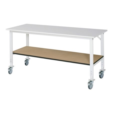 Rau Fahrbarer Arbeitstisch (HV) Tom KM-01, B2000xT800xH910-1230mm, M-Platte-22mm