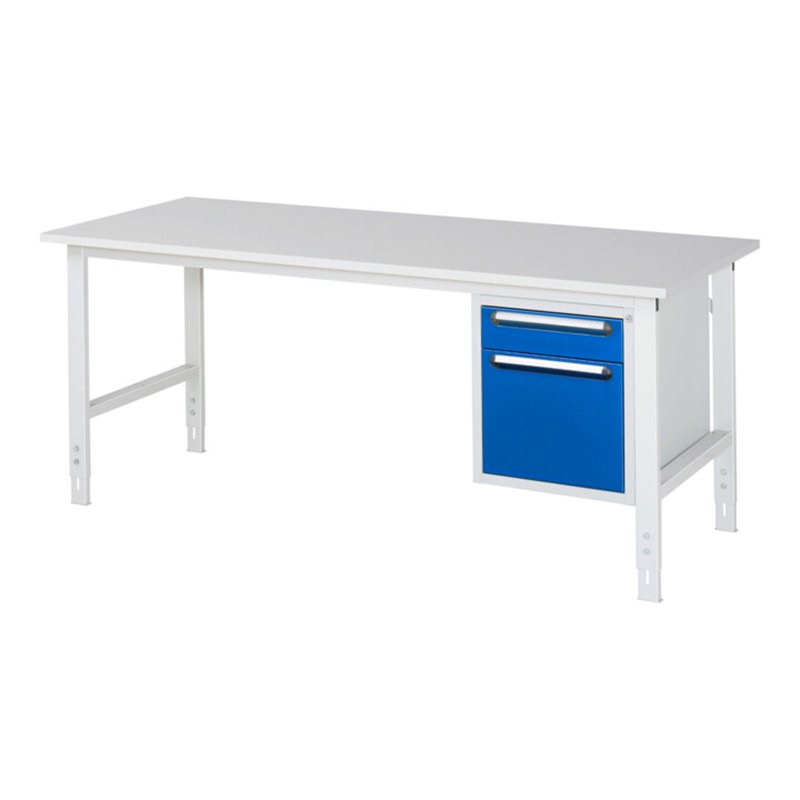 Rau Arbeitstisch Tom höhenverstellbar KM05, B2000xT800xH760-1080mm, M-Platte-22mm