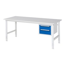 Rau Arbeitstisch Tom höhenverstellbar KM03, B2000xT800xH760-1080mm, M-Platte-22mm