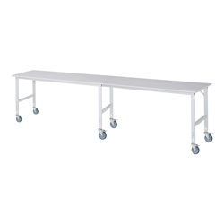 Rau Fahrbarer Arbeitstisch (HV) Tom (6 LR), B4000xT800xH910-1230mm, M-Platte-22mm