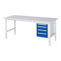 Rau Arbeitstisch Tom höhenverstellbar KM07, B2000xT800xH760-1080mm, M-Platte-22mm