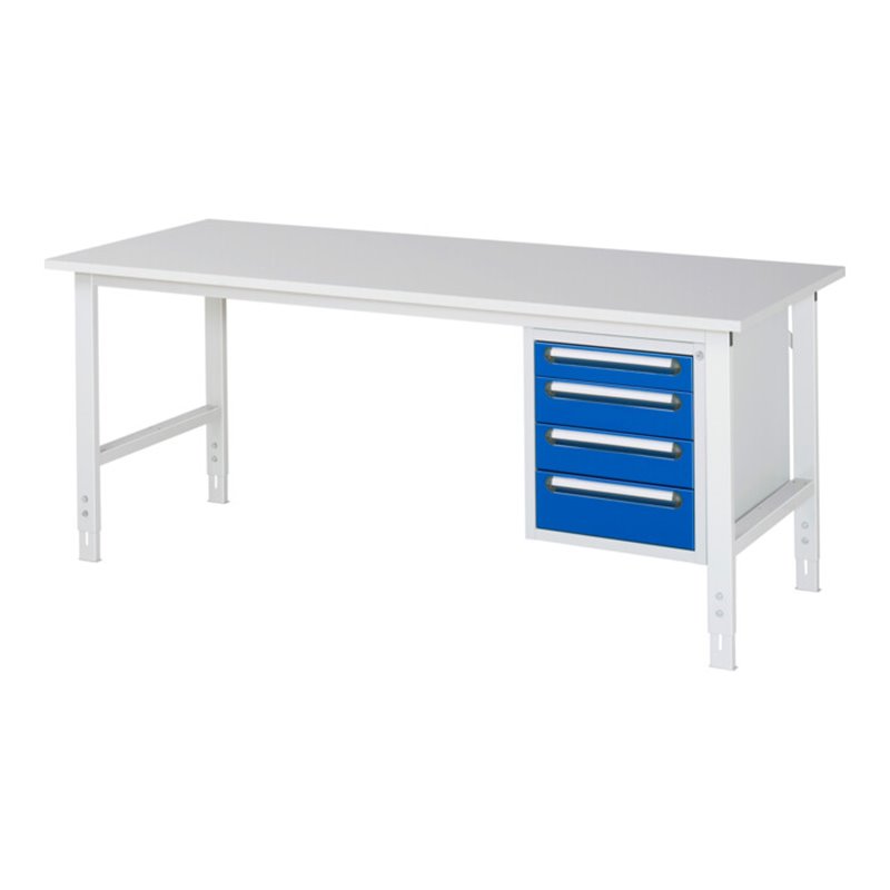 Rau Arbeitstisch Tom höhenverstellbar KM07, B2000xT800xH760-1080mm, M-Platte-22mm