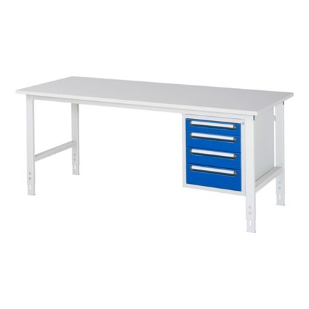 Rau Arbeitstisch Tom höhenverstellbar KM07, B2000xT800xH760-1080mm, M-Platte-22mm