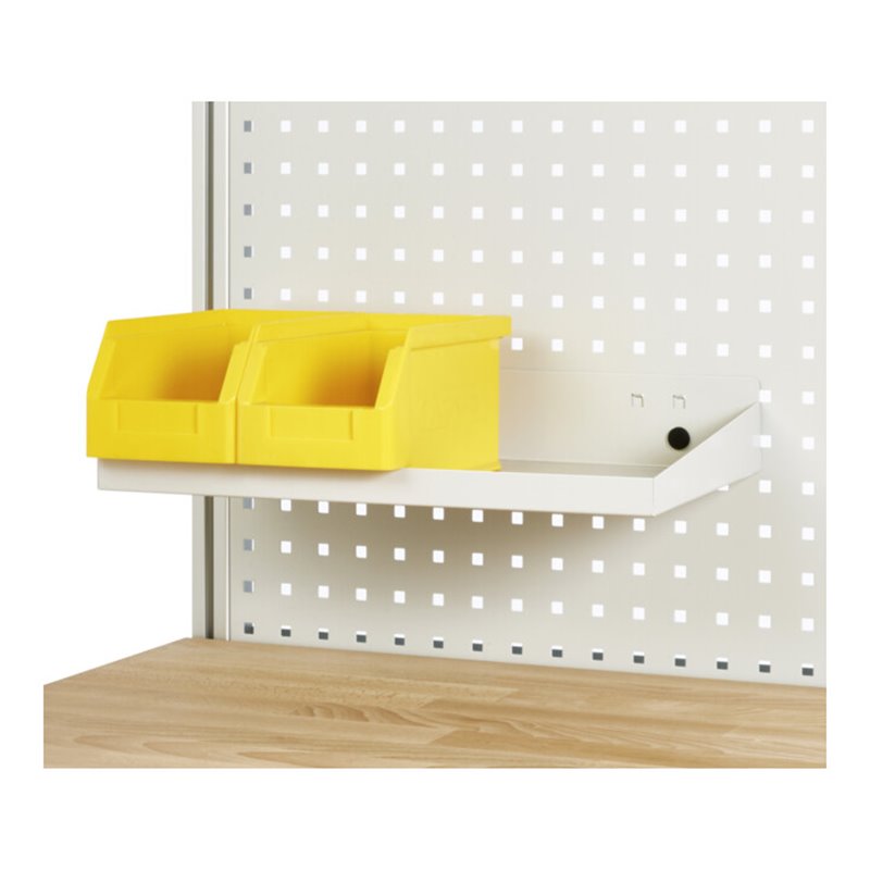 Rau Ablage für Lochplatte, B490xT245xH30mm, RAL7035