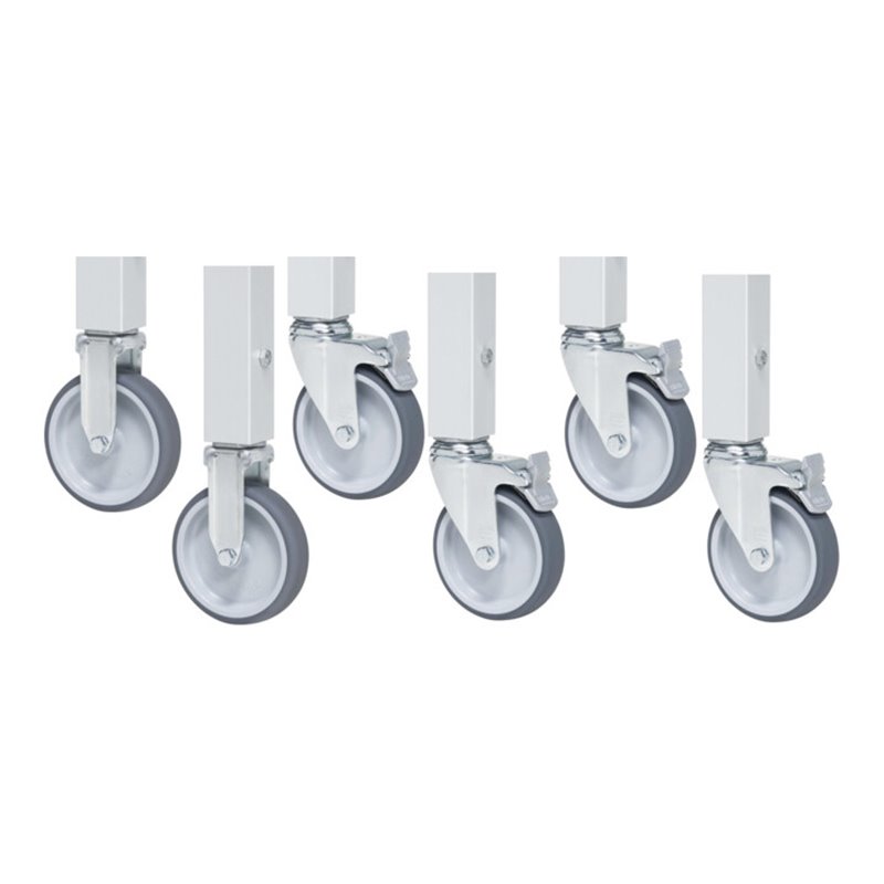 Rau Rollensatz mit Expander, 2 Bock- und 4 Lenkrollen mit Feststeller