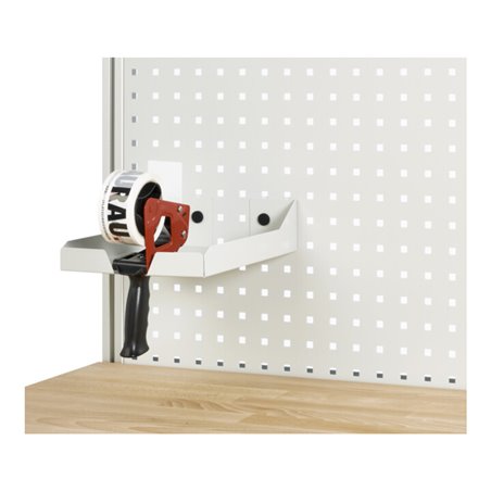 Rau Ablage für Lochplatte, B225xT305xH35mm, RAL7035