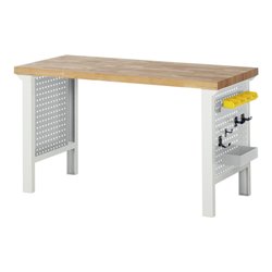 Rau Seiten-Lochwand für Werkbankfuß 7000, H617mm, für Fußtiefe 650mm, RAL7035