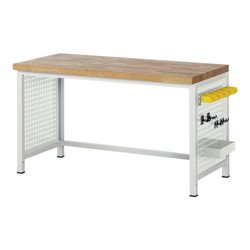 Rau Seiten-Lochwand für Werkbankfuß 8000, H617mm, für Fußtiefe 650mm, RAL7035