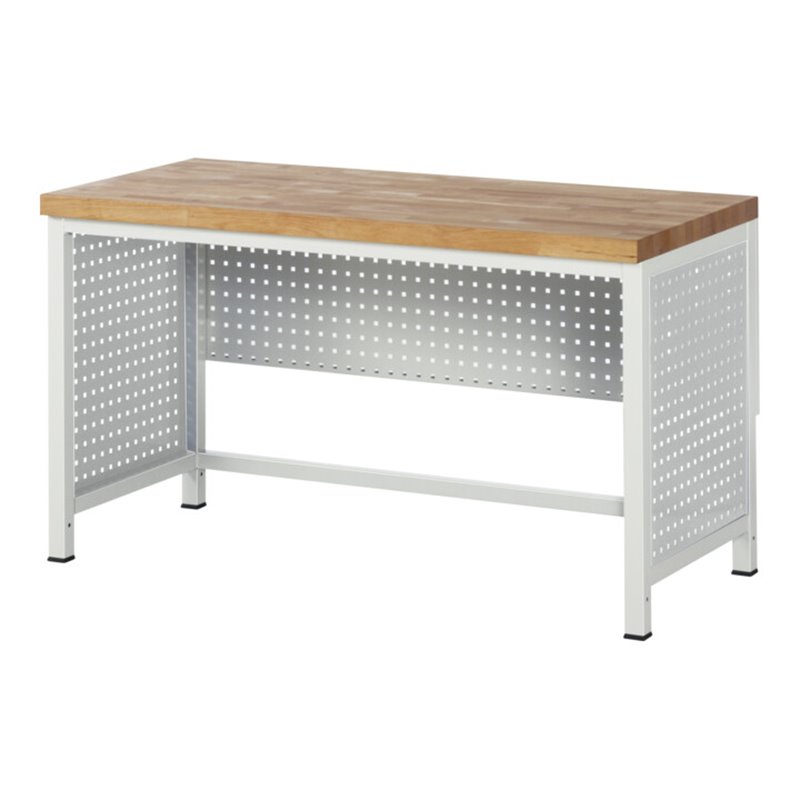 Rau Seiten-Lochwand für Werkbankfuß 8000, H617mm, für Fußtiefe 850mm, RAL7035