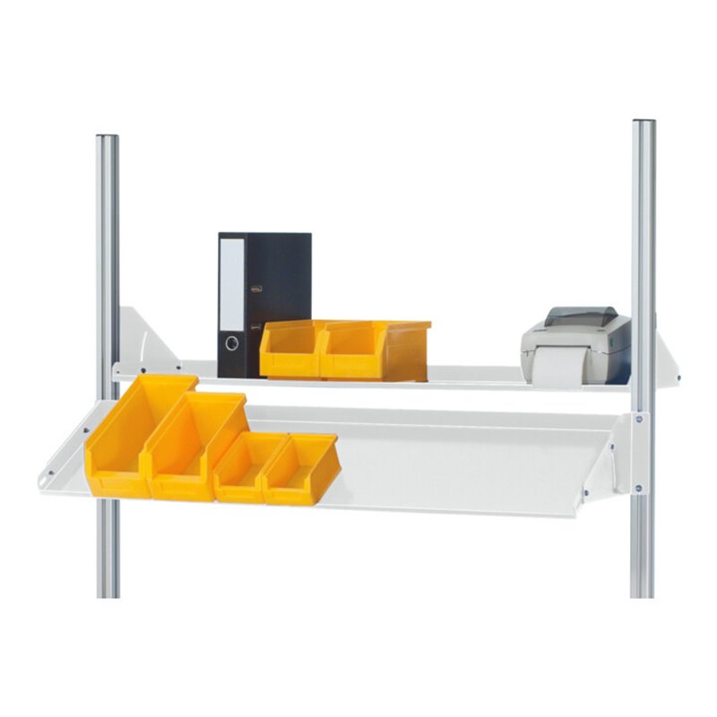 Rau Metallablage neigbar E, B1800(1680)xT300xH160mm, RAL7035