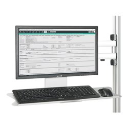 Rau Schwenkarm für Flachbildschirm mit 3 Gelenke inklusive Maus- Tastaturauflage