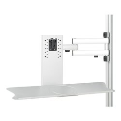 Rau Schwenkarm für Flachbildschirm mit 3 Gelenke inklusive Maus- Tastaturauflage