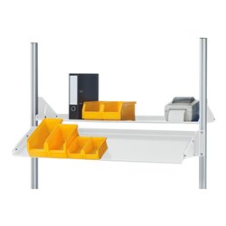 Rau Metallablage neigbar EE, B1500(1415)xT300xH160mm, RAL7035