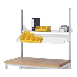 Rau Metallablage neigbar EE, B1500(1415)xT300xH160mm, RAL7035