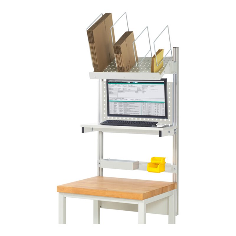 Rau System-Aufbau Komplettset 03, für Produktbreite 750 mm, RAL7035/RAL7035