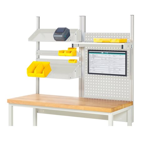 Rau System-Aufbau Komplettset 05, für Produktbreite 1500 mm, RAL7035/RAL7035