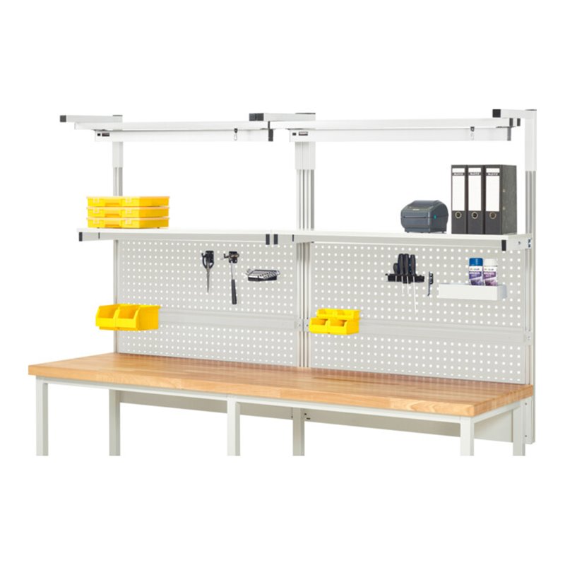 Rau System-Aufbau Komplettset 04, für Produktbreite 2500 mm, RAL7035/RAL7035