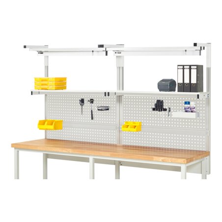 Rau System-Aufbau Komplettset 04, für Produktbreite 2500 mm, RAL7035/RAL7035