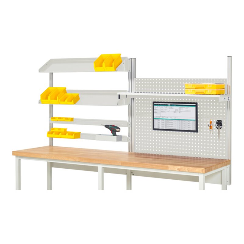 Rau System-Aufbau Komplettset 05, für Produktbreite 2500 mm, RAL7035/RAL7035