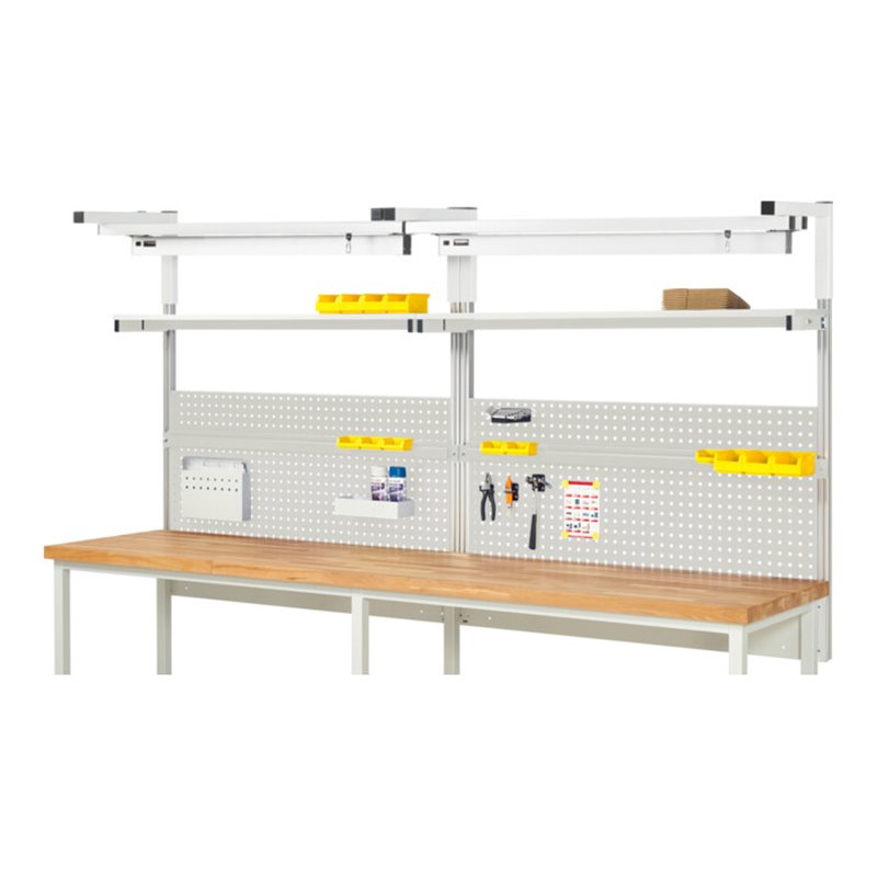 Rau System-Aufbau Komplettset 04, für Produktbreite 3000 mm, RAL7035/RAL7035