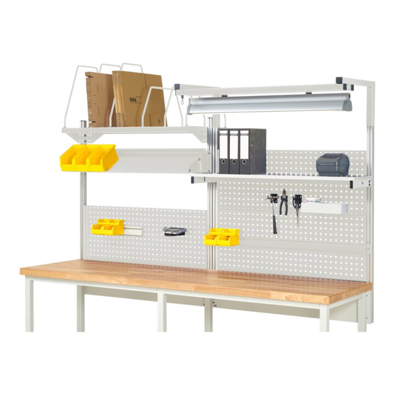 Rau System-Aufbau Komplettset 06, für Produktbreite 2500 mm, RAL7035/RAL7035