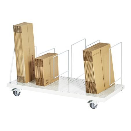 Rau Kartonagenmagazin, fahrbar, B1000(915)xT650xH615mm, RAL7035