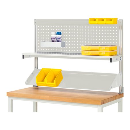 Rau System-Aufbau (Komplettset-01 B1250 mm), zur Montage auf Arbeitsplatte, RAL7035