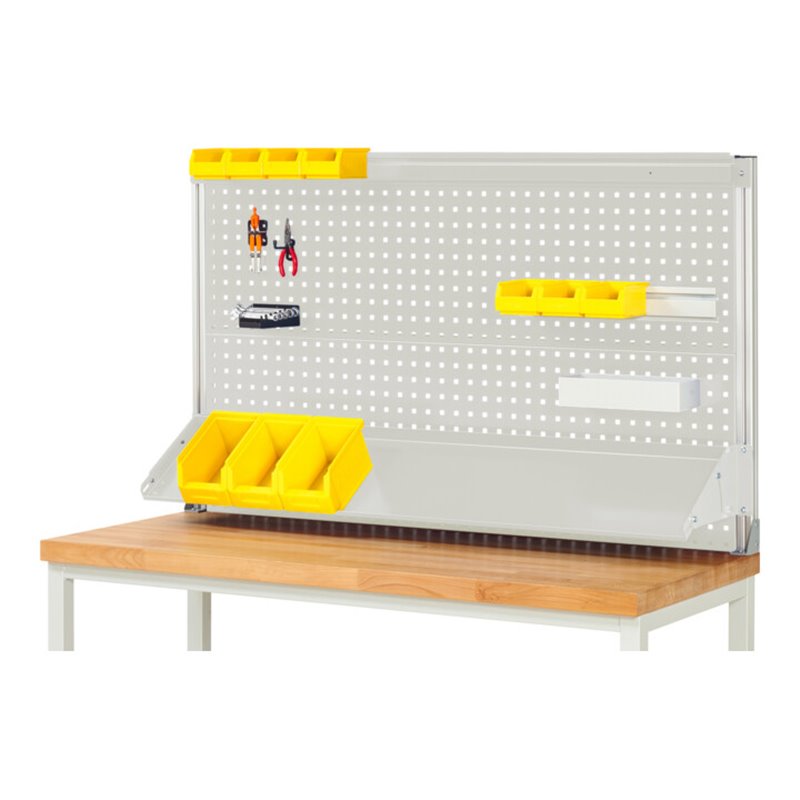 Rau System-Aufbau (Komplettset-02 B1500 mm), zur Montage auf Arbeitsplatte, RAL7035