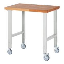 Rau Fahrbare Werkbank höhenverstellbar 7000-1, B1000xT700xH950-1000mm