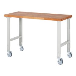 Rau Fahrbare Werkbank höhenverstellbar 7000-1, B1500xT700xH950-1000mm