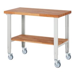 Rau Fahrbare Werkbank höhenverstellbar 7000-7, B1250xT700xH950-1000mm