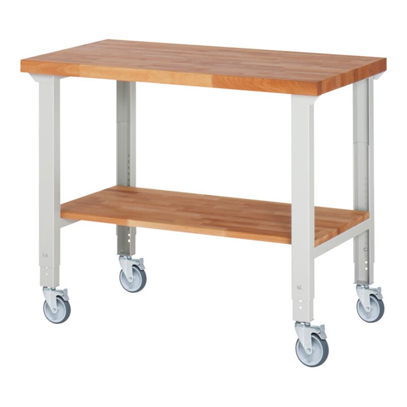 Rau Fahrbare Werkbank höhenverstellbar 7000-7, B1250xT700xH950-1000mm