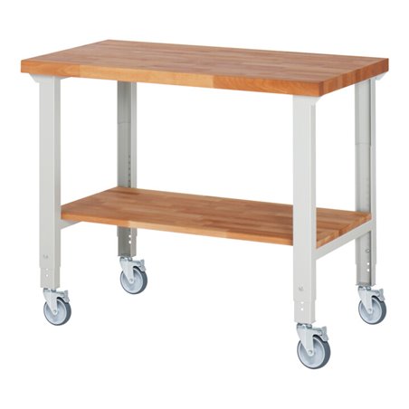 Rau Fahrbare Werkbank höhenverstellbar 7000-7, B1250xT700xH950-1000mm