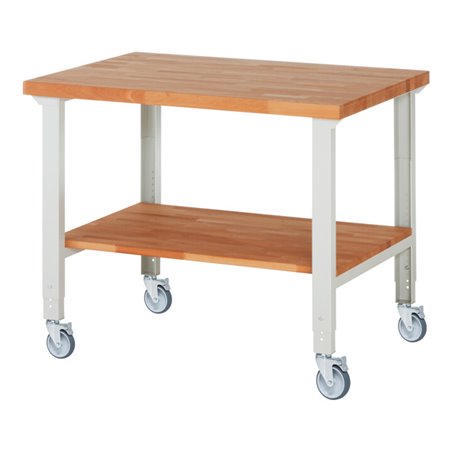 Rau Fahrbare Werkbank höhenverstellbar 7000-7, B1250xT900xH950-1000mm