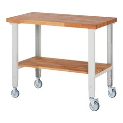 Rau Fahrbare Werkbank höhenverstellbar 7000-7, B1250xT700xH950-1000mm