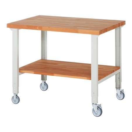 Rau Fahrbare Werkbank höhenverstellbar 7000-7, B1250xT900xH950-1000mm