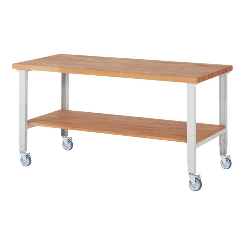 Rau Fahrbare Werkbank höhenverstellbar 7000-7, B2000xT900xH950-1000mm