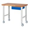 Rau Fahrbare Werkbank höhenverstellbar 7001A1, B1250xT700xH950-1000mm