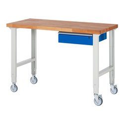 Rau Fahrbare Werkbank höhenverstellbar 7001A1, B1500xT700xH950-1000mm