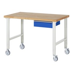 Rau Fahrbare Werkbank höhenverstellbar 7001A1, B1500xT900xH950-1000mm