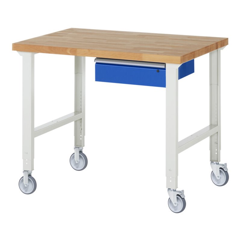 Rau Fahrbare Werkbank höhenverstellbar 7001A1, B1250xT900xH950-1000mm