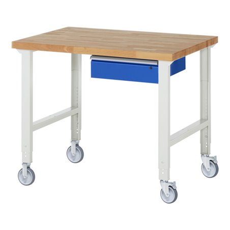 Rau Fahrbare Werkbank höhenverstellbar 7001A1, B1250xT900xH950-1000mm