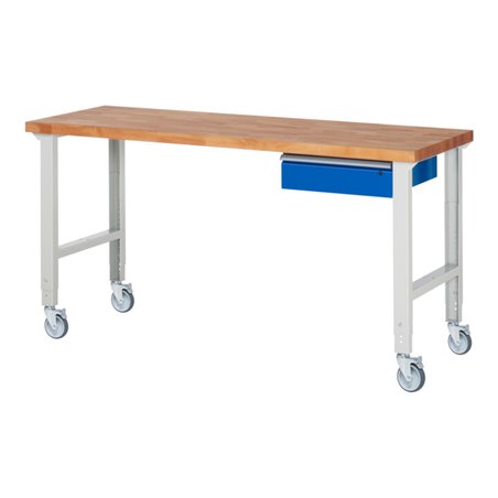 Rau Fahrbare Werkbank höhenverstellbar 7001A1, B2000xT700xH950-1000mm