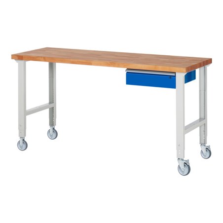 Rau Fahrbare Werkbank höhenverstellbar 7001A1, B2000xT700xH950-1000mm