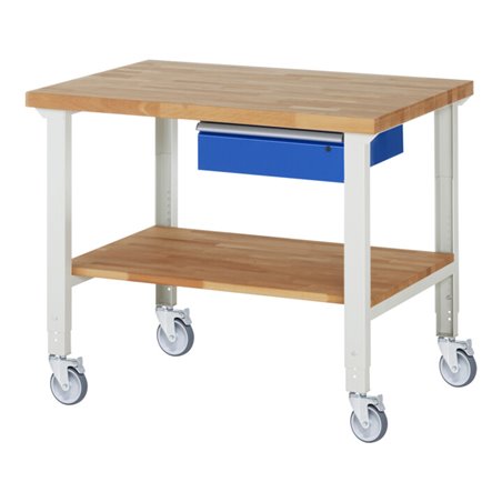 Rau Fahrbare Werkbank höhenverstellbar 7001A7, B1250xT900xH950-1000mm