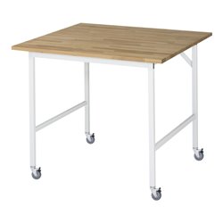 Rau Fahrbarer Arbeitstisch Jerry (4 LR), B1000xT1000xH900mm, B-Platte-25mm