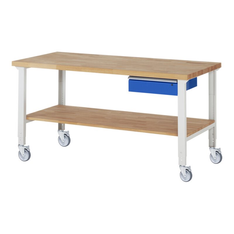 Rau Fahrbare Werkbank höhenverstellbar 7001A7, B2000xT900xH950-1000mm