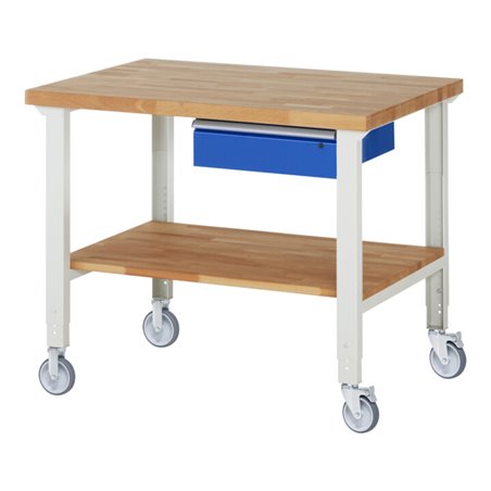 Rau Fahrbare Werkbank höhenverstellbar 7001A7, B1250xT900xH950-1000mm